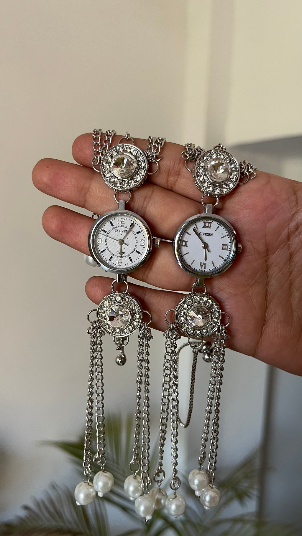 Kashmiri watch silver