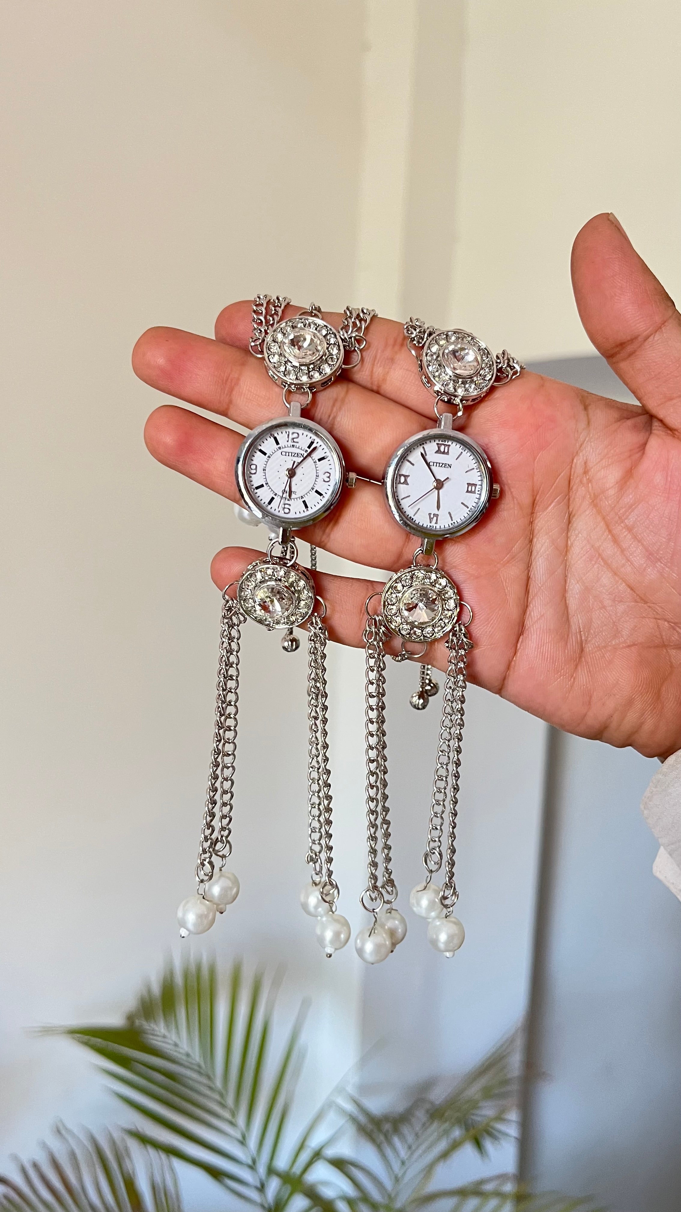 Kashmiri watch silver