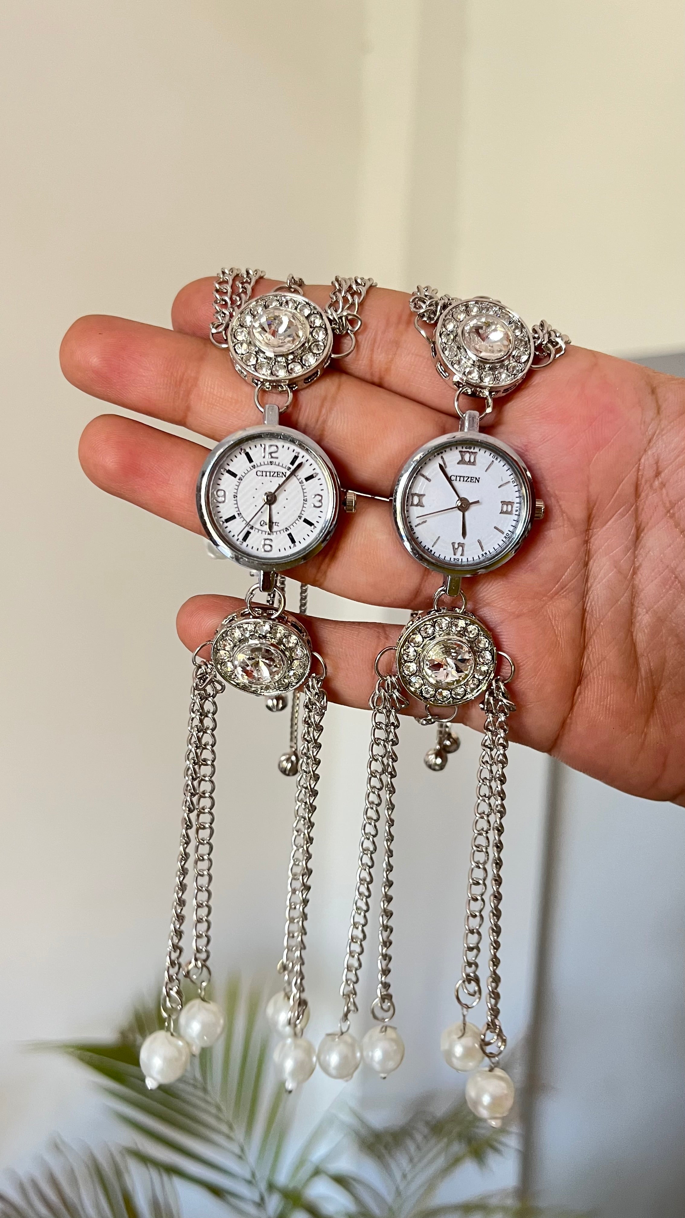 Kashmiri watch silver